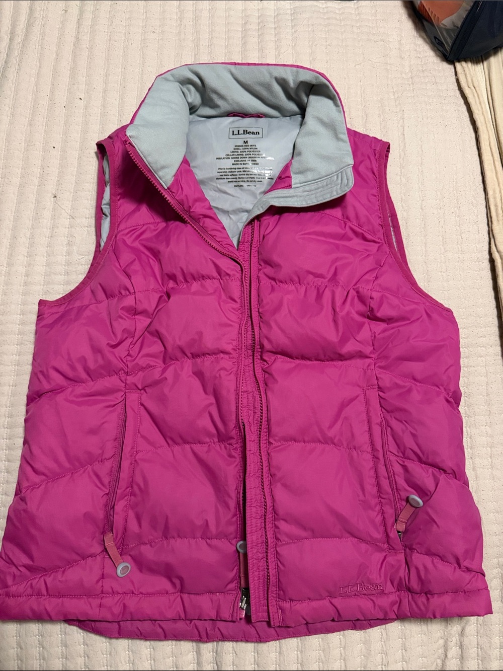 L.L.Bean Original Pink Quilted Puffer Vest